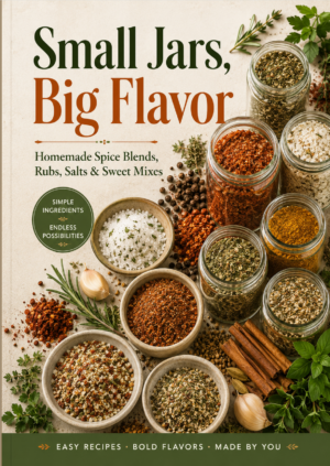 Small Jars, Big Flavor （Subtitle）Homemade Spice Blends, Rubs, Salts & Sweet Mixes